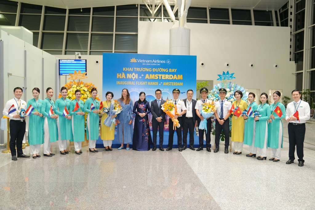 Vietnam Airlines chính thức khai thác đường bay thẳng Hà Nội – Amsterdam
